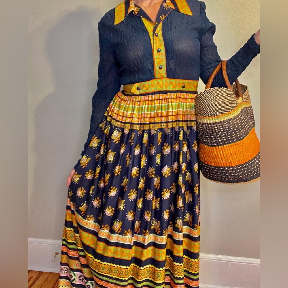 Vintage boho maxi dress
